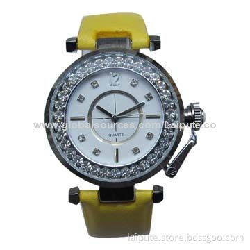 Fashion Quality Diamond Watch with Silicone Band Case, 39mm DiameterNew